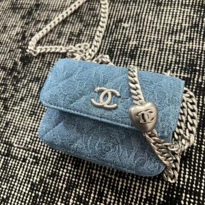 Ch@nel Denim Mini Chain Bag - Image 3