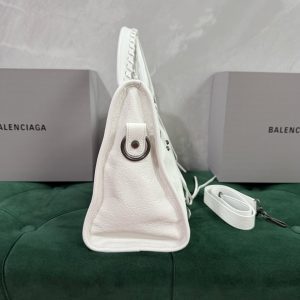 Balenciag Women’s Le City Bag in Optic White-38*24*14CM - Image 4