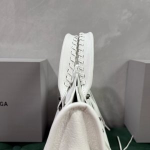 Balenciag Women’s Le City Bag in Optic White-38*24*14CM - Image 5