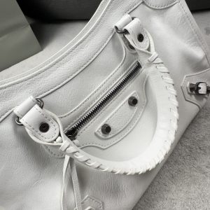 Balenciag Women’s Le City Bag in Optic White-30*20*11CM - Image 3