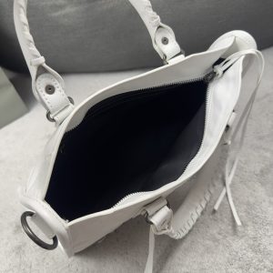 Balenciag Women’s Le City Bag in Optic White-30*20*11CM - Image 5