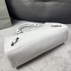 Balenciag Women’s Le City Bag in Optic White-30*20*11CM - Image 7