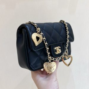 Ch@nel Flap Bag-12*19*7CM - Image 3