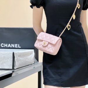 Ch@nel Flap Bag-12*19*7CM - Image 16