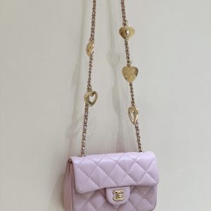 Ch@nel Flap Bag-12*19*7CM - Image 6