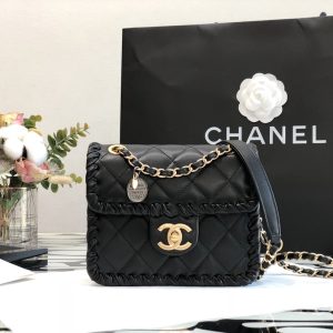 Ch@nel Flap Bag-15*19*6CM - Image 1
