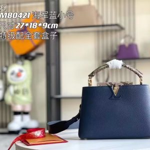 Louis Vuitton Capucines Handlebag(Navy Blue Color) - Image 2