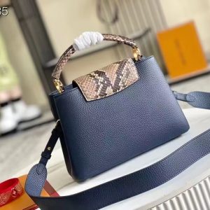 Louis Vuitton Capucines Handlebag(Navy Blue Color) - Image 3