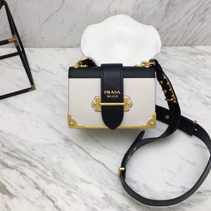 Prada 1BD045 Leather Cahier Bag-1BH082-20x14x8.5CM