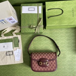 Gucci 1955 Horsebit Shoulder Bag-25*18*8CM - Image 9