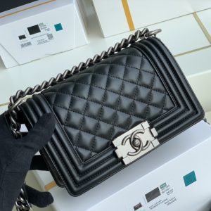 Ch@nel Boy Bag-Lambskin-20CM - Image 6
