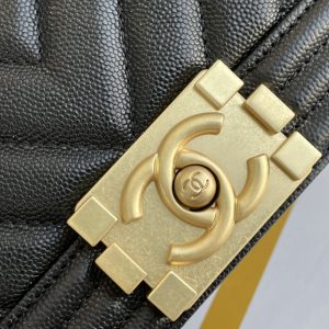 Ch@nel Boy Bag-Caviar-20CM - Image 3