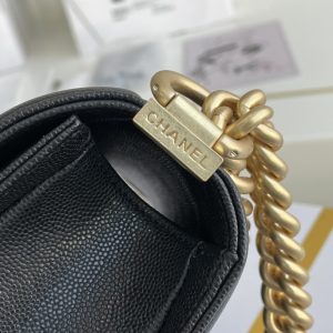 Ch@nel Boy Bag-Caviar-20CM - Image 7