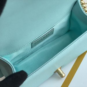 Ch@nel Boy Bag-Caviar-20CM - Image 9