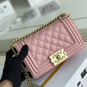 Ch@nel Boy Bag-Caviar-20CM - Image 6