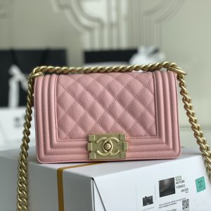 Ch@nel Boy Bag-Caviar-20CM