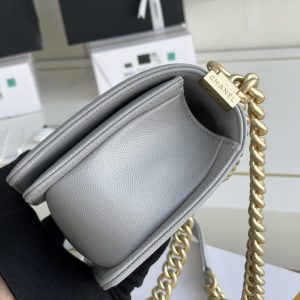 Ch@nel Boy Bag-Caviar-20CM - Image 9