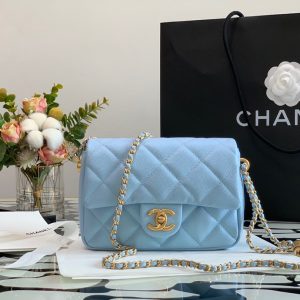 Ch@nel Flap Bag-13*19*6CM - Image 8