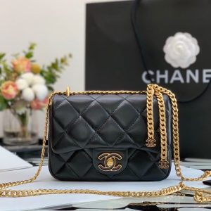 Ch@nel Flap Bag-18×12×5CM - Image 1