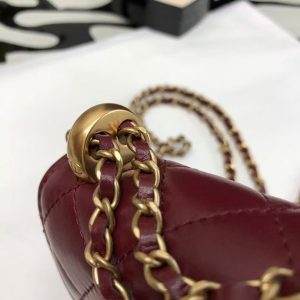 Ch@nel Quilted Pearl Crush Clutch With Chain Bag-12*9*2CM - Image 6