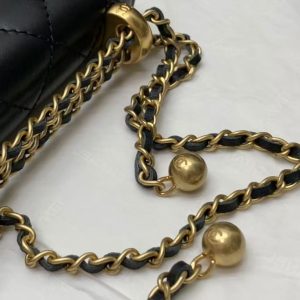 Ch@nel Quilted Pearl Crush Clutch With Chain Bag-12*9*2CM - Image 4
