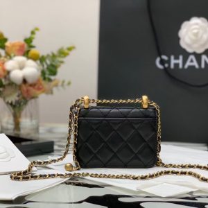 Ch@nel Quilted Pearl Crush Clutch With Chain Bag-12*9*2CM - Image 7