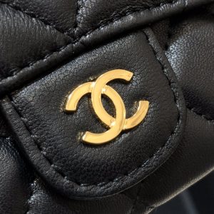 Ch@nel Wallet-Gold Harware-Lamskin-11*10CM - Image 4