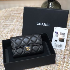 Ch@nel Wallet-Gold Harware-Lamskin-11*10CM - Image 3