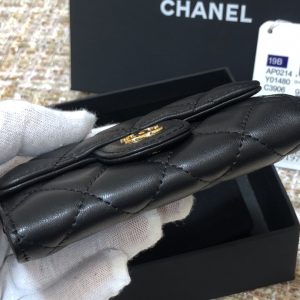 Ch@nel Wallet-Gold Harware-Lamskin-11*10CM - Image 7