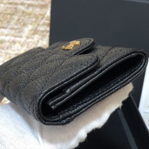Ch@nel Wallet-Gold Harware-Caviar-11*10CM - Image 3