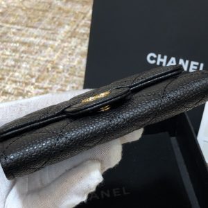 Ch@nel Wallet-Gold Harware-Caviar-11*10CM - Image 2