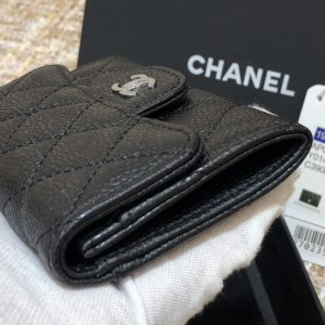 Ch@nel Wallet-Silver Harware-Caviar-11*10CM - Image 2