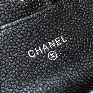 Ch@nel Wallet-Silver Harware-Caviar-11*10CM - Image 4