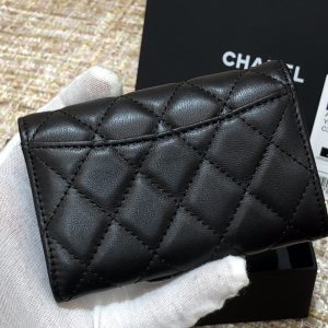 Ch@nel Wallet-Silver Harware-Lamskin-11*10CM - Image 8