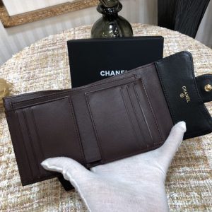 Ch@nel Wallet-Gold Harware-Lamskin-11*10CM - Image 4
