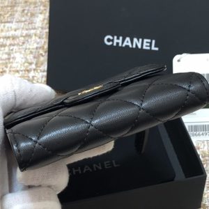 Ch@nel Wallet-Gold Harware-Lamskin-11*10CM - Image 3