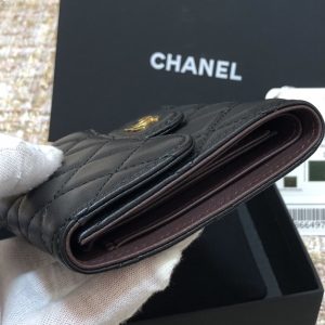 Ch@nel Wallet-Gold Harware-Lamskin-11*10CM - Image 2