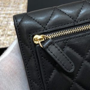 Ch@nel Wallet-Gold Harware-Lamskin-11*10CM - Image 5