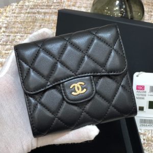 Ch@nel Wallet-Gold Harware-Lamskin-11*10CM - Image 6