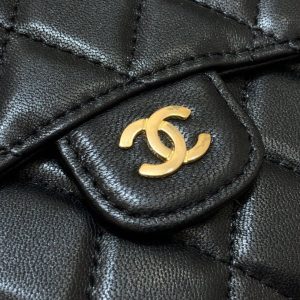 Ch@nel Wallet-Gold Harware-Lamskin-11*10CM - Image 8