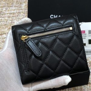 Ch@nel Wallet-Gold Harware-Lamskin-11*10CM - Image 9