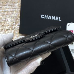 Ch@nel Wallet-Gold Harware-Lamskin-11*10CM - Image 2