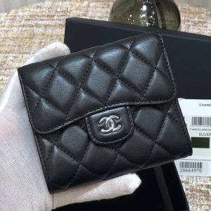 Ch@nel Wallet-Gold Harware-Lamskin-11*10CM - Image 5