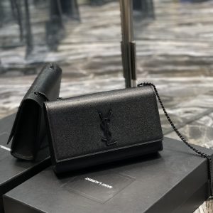 YSL Medium In Grain De Pouder Embossed Leather-24*14.5*5.5CM - Image 9