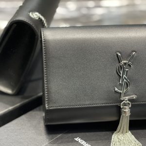 YSL Kate Medium With Tassle In Smooth Leather-24*14.5*5.5CM - Image 7