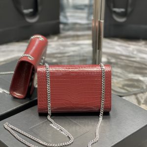 YSL Kate Medium With Tassle In Crocodile Leather-20×13.5×5.5cCM - Image 3