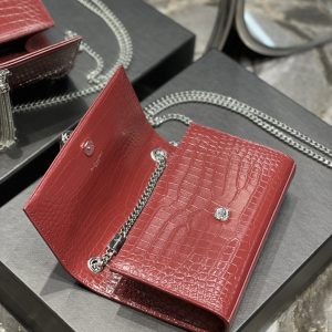 YSL Kate Medium With Tassle In Crocodile Leather-20×13.5×5.5cCM - Image 5