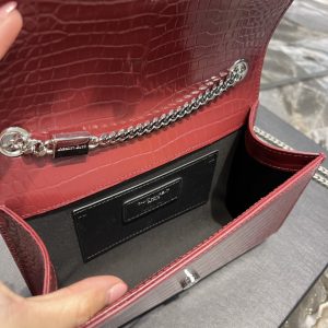 YSL Kate Medium With Tassle In Crocodile Leather-20×13.5×5.5cCM - Image 8