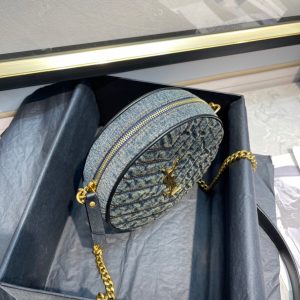 YSL Vinyle Round Bag-17*17*5.5CM - Image 4