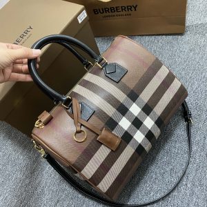 Burberry Bowling Bag-30*15*21CM - Image 3
